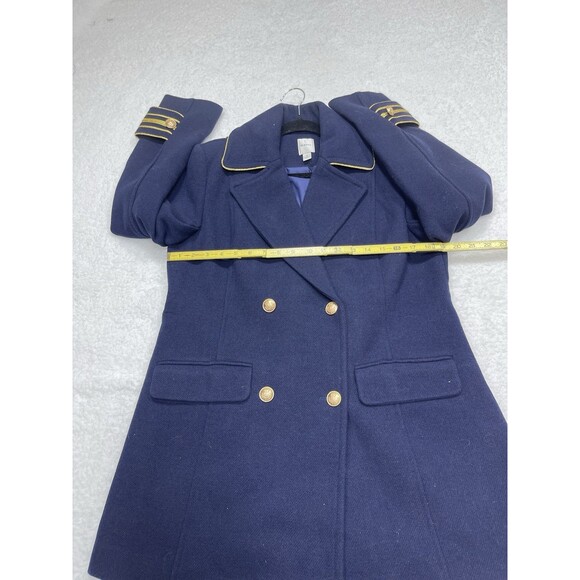 Anthropologie Maeve Peacoat Military Women Blue Jacket Preppy Retro Medium NWT - Picture 6 of 12